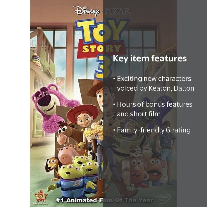 Disney Toy Story 3 Digital Video Disc, Heartwarming animated