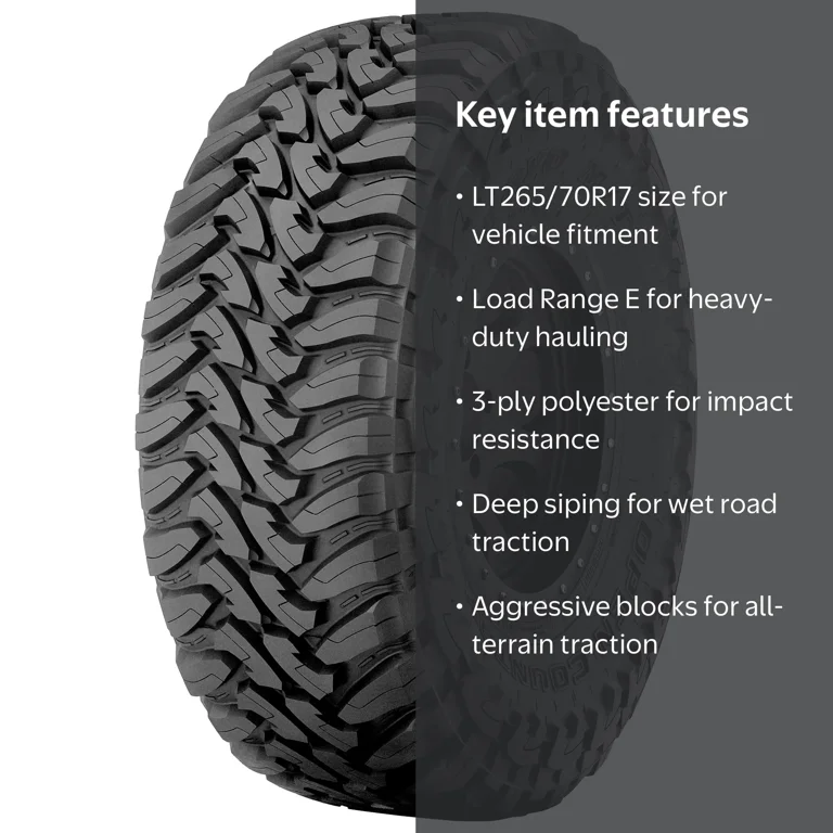 Toyo All-Season Open Country M/T LT 265/70R17 121 P Tire - Walmart.com
