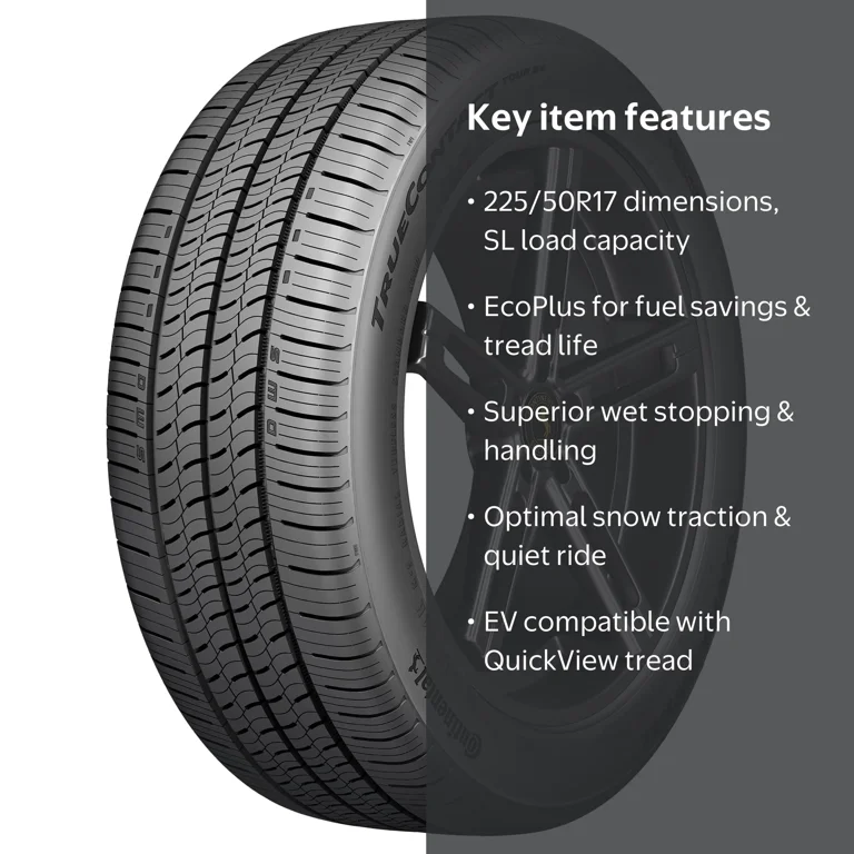 225/50R17 94H CON TRUECONTACT TOUR 54 80K - Walmart.com