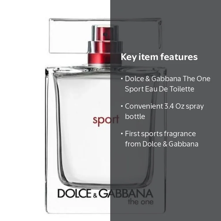 Dolce & Gabbana The One Sport Eau De Toilette Spray, Cologne for