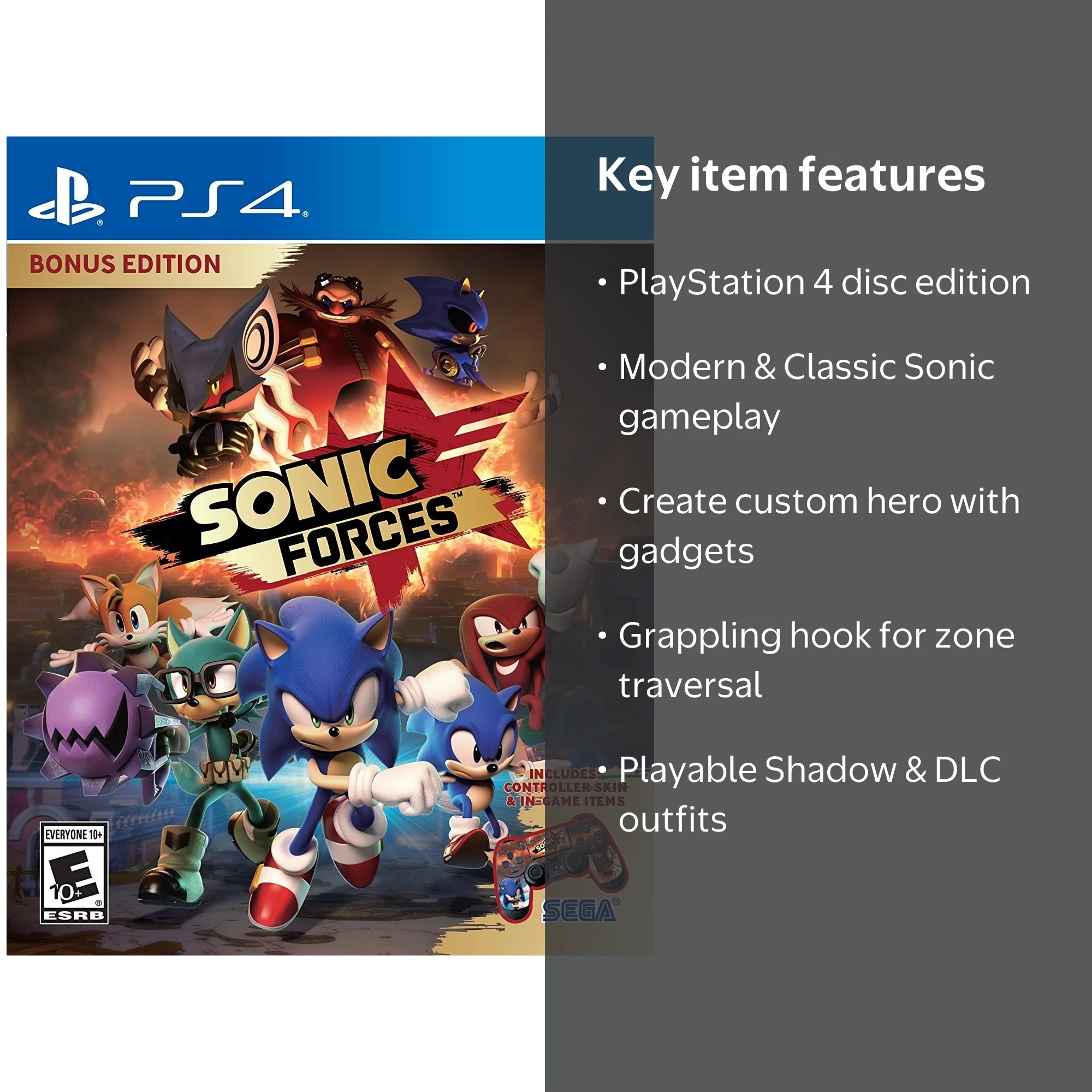 Sonic Forces Bonus Edition, Sega, PlayStation 4, [Physical], 63217