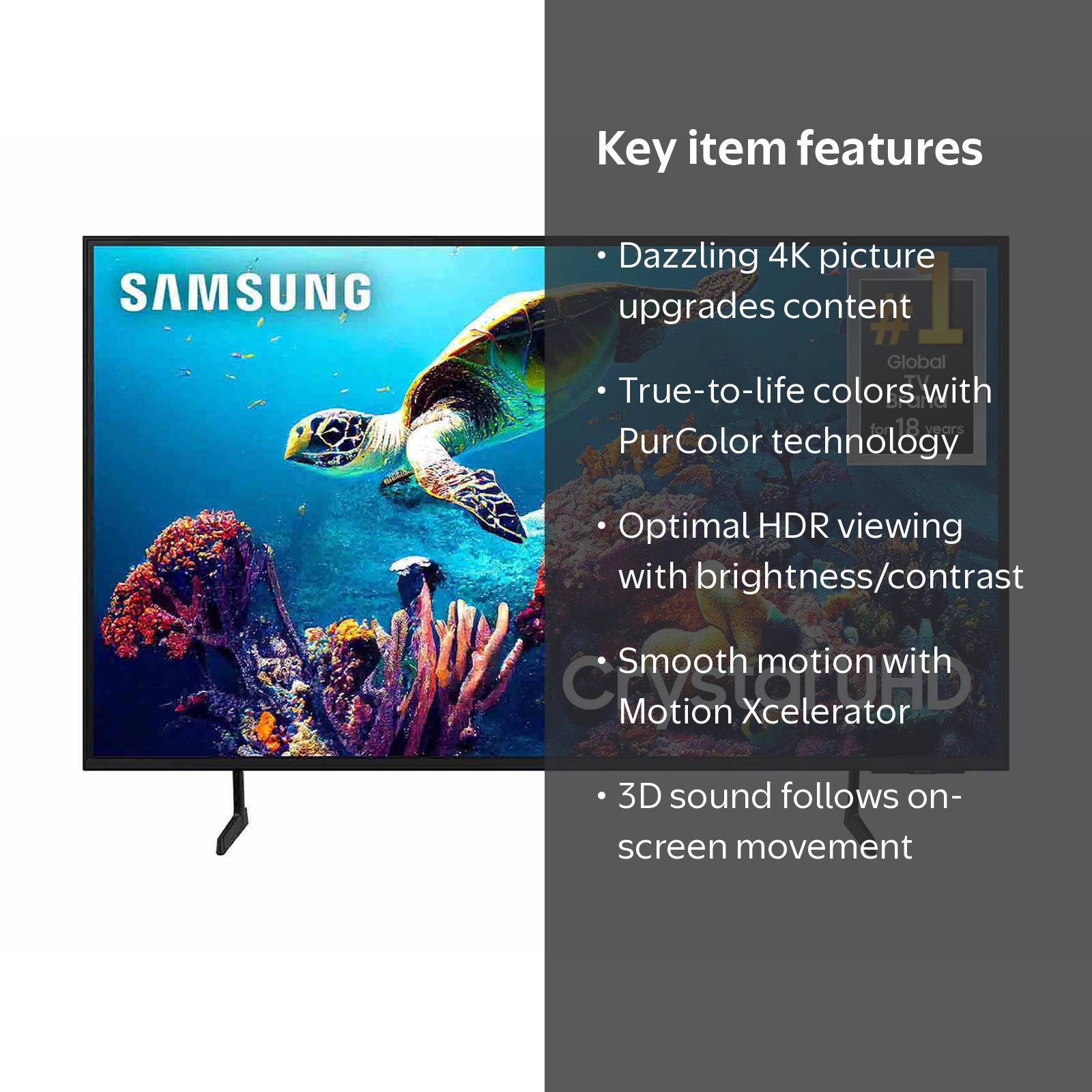 SAMSUNG 55” Class DU6900 Crystal UHD 4K Smart TV UN55DU6900FXZA