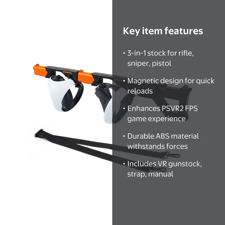 DEVASO Magnetic VR Gun Stock for PSVR2, 3-in-1 Changing VR Handle