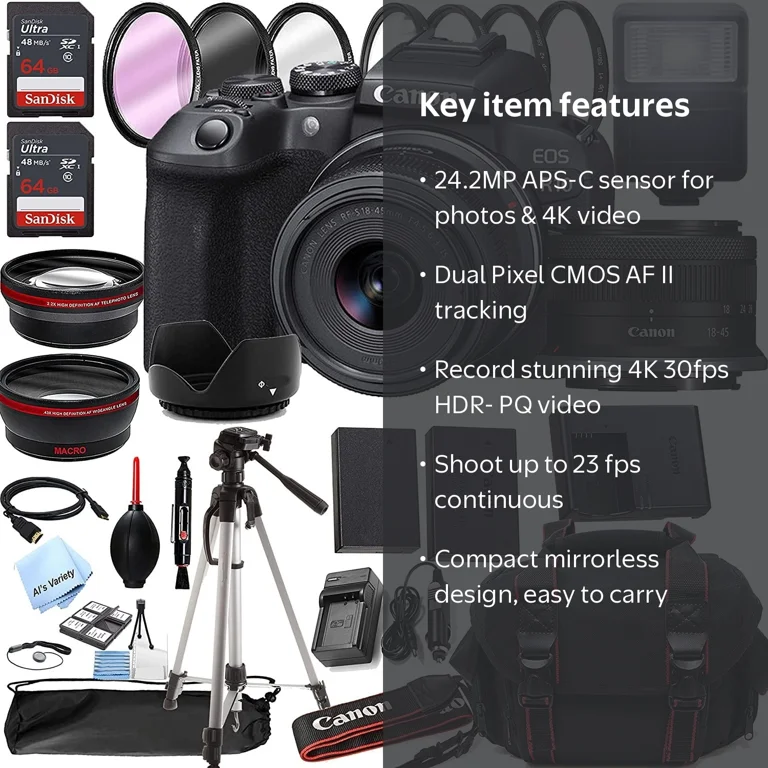 Canon EOS R10 Mirrorless Camera with RF-S 18-45mm F/4.5-6.3 IS STM