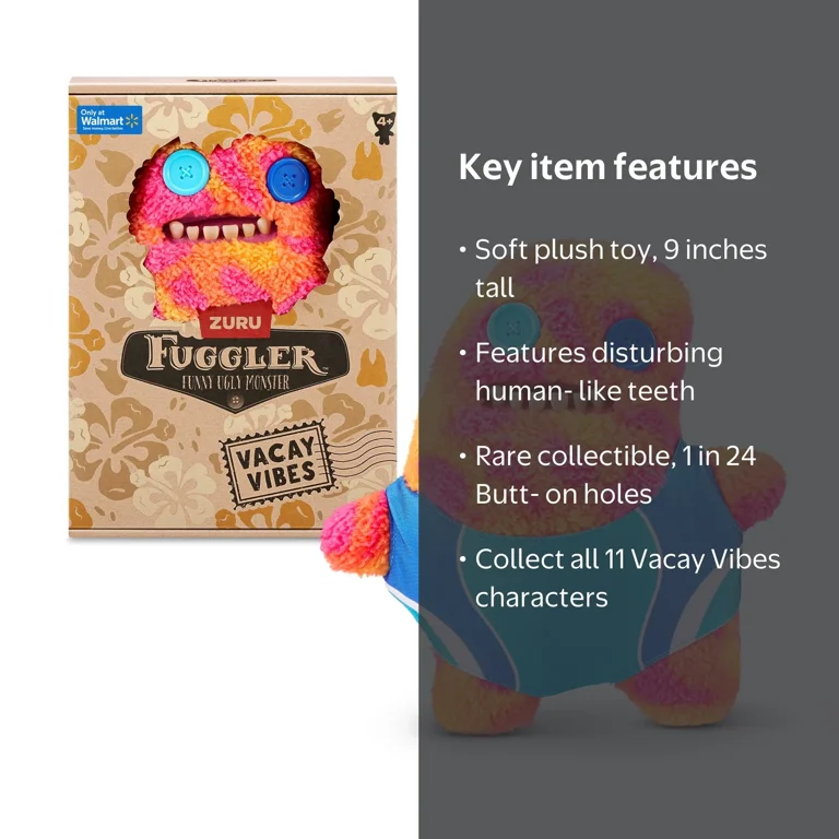 Fuggler Vacay Vibes 9 inch (Sir Splodge A Lot), Funny Ugly Monster