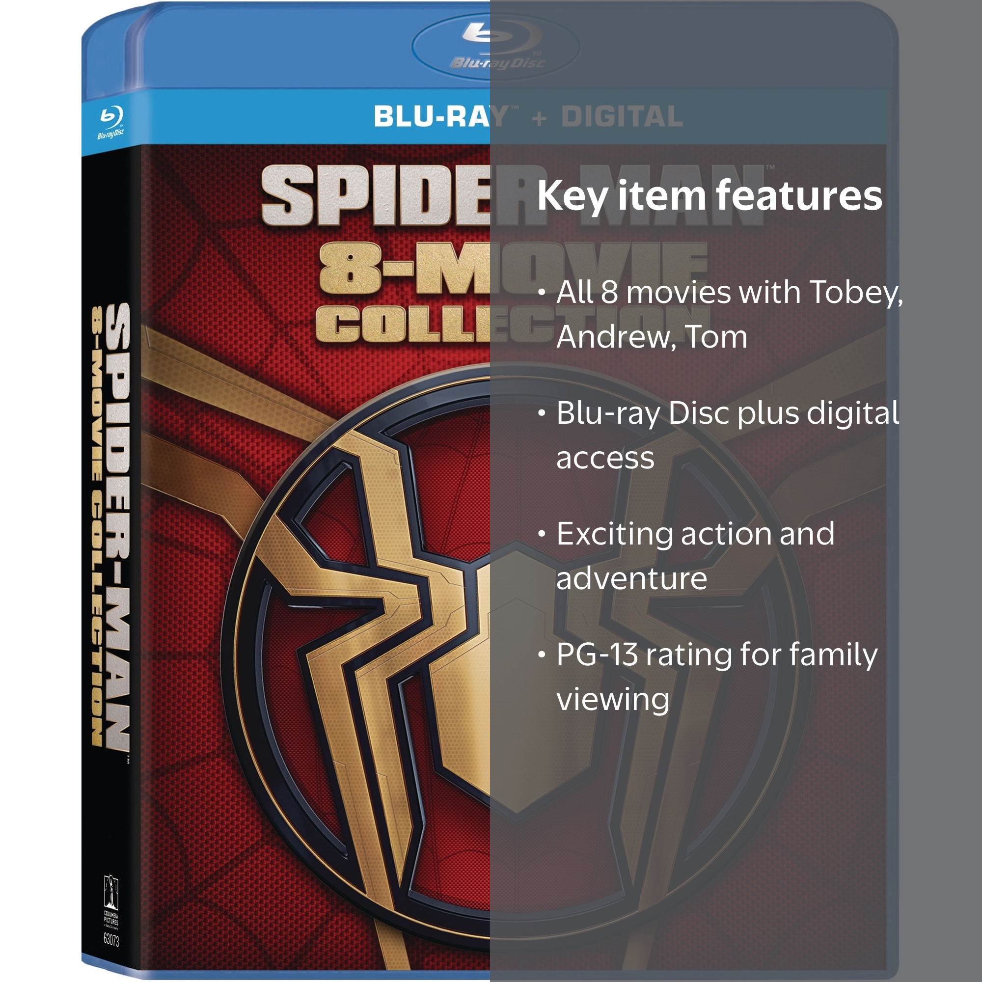 Marvel Multi Collection Spider-Man 8 Movie Pack Blu-ray + Digital