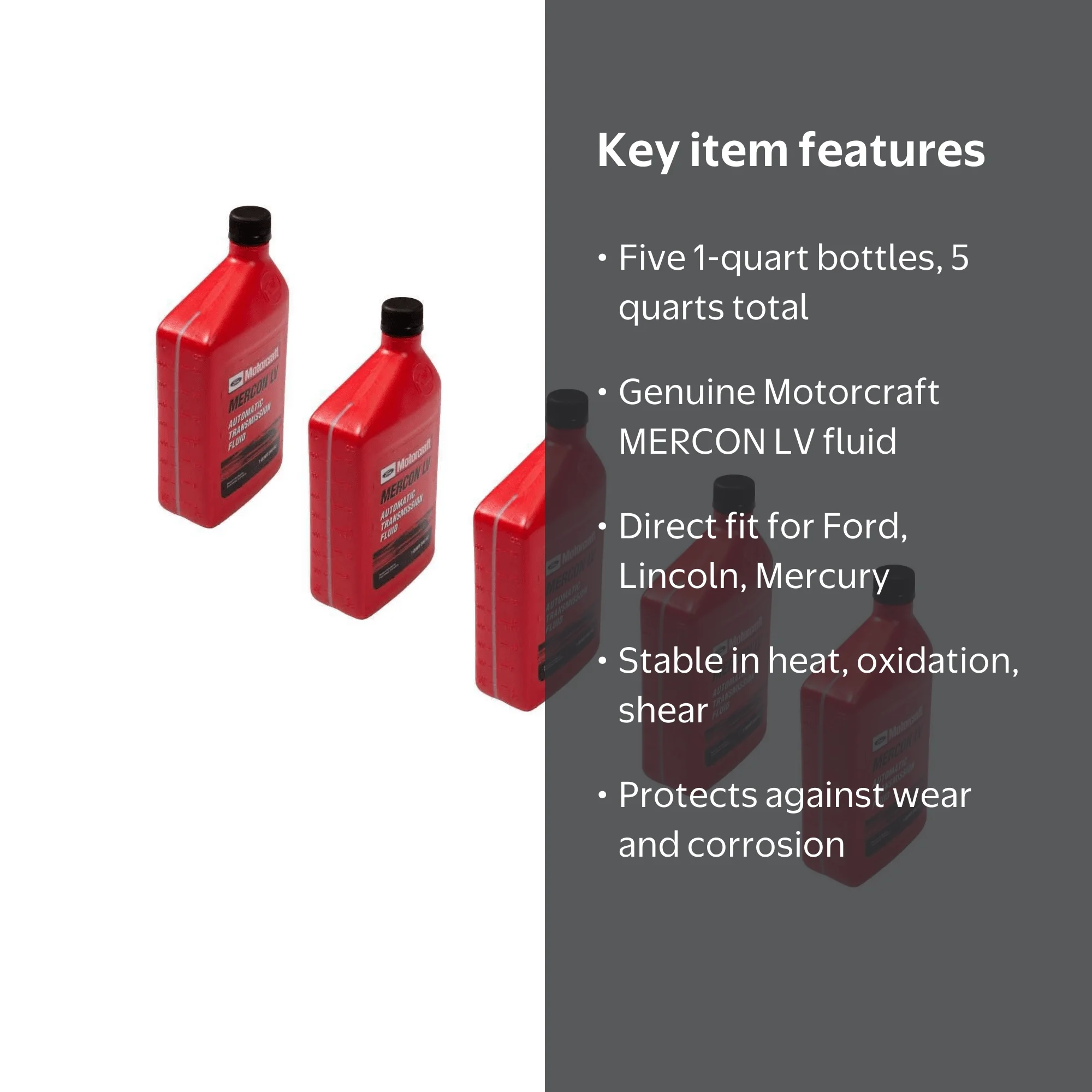 5 Quart Genuine FORD Automatic Transmission Fluid MOTORCRAFT