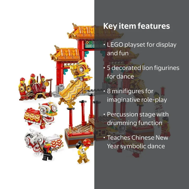LEGO Lion Dance Set LEGO 80104 [Dragon Boat Festival] - Walmart.com