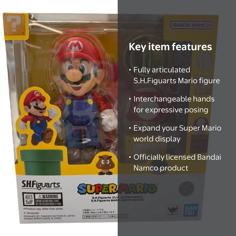 TAMASHII NATIONS Super Mario - Mario S.H.Figuarts Action Figure
