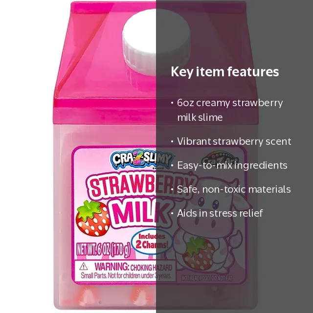 Cra-Z-Slimy Strawberry Milk Slime - Walmart.com