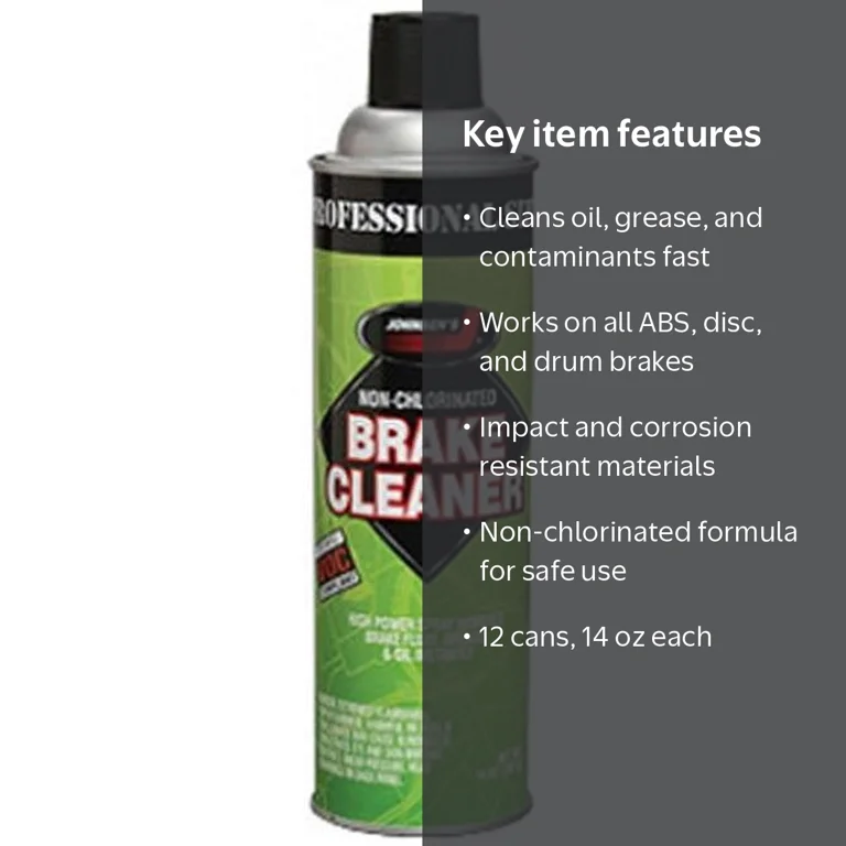 Johnsens 2417 14 oz Non-Chlorinated Brake Parts Cleaner - Pack of