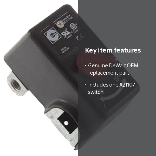 DeWalt Genuine OEM Replacement Pressure Switch AB-9063158 for