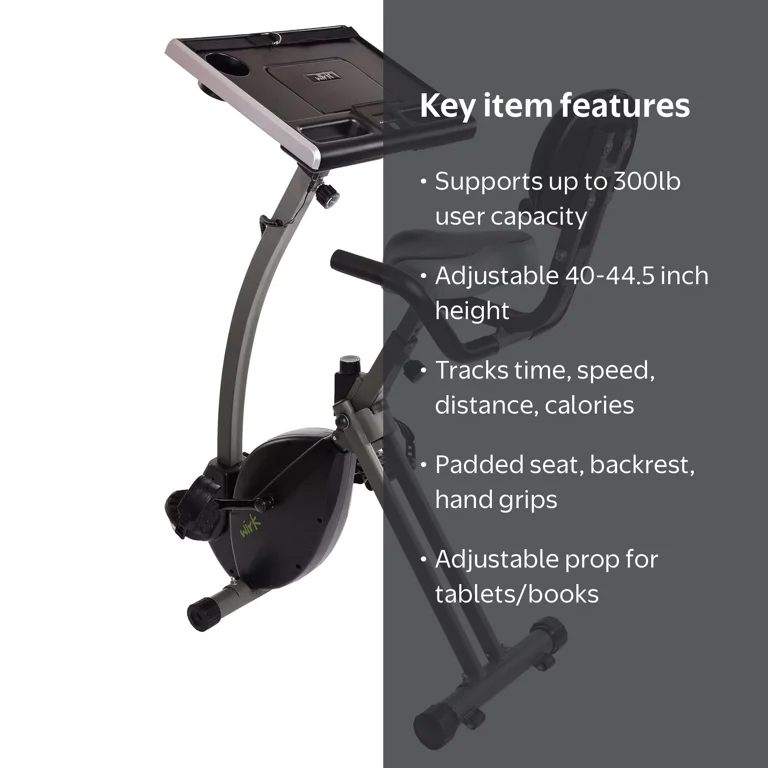 Stamina, Wirk Ride Cycling Workstation, 300 lb., Black - Walmart.com