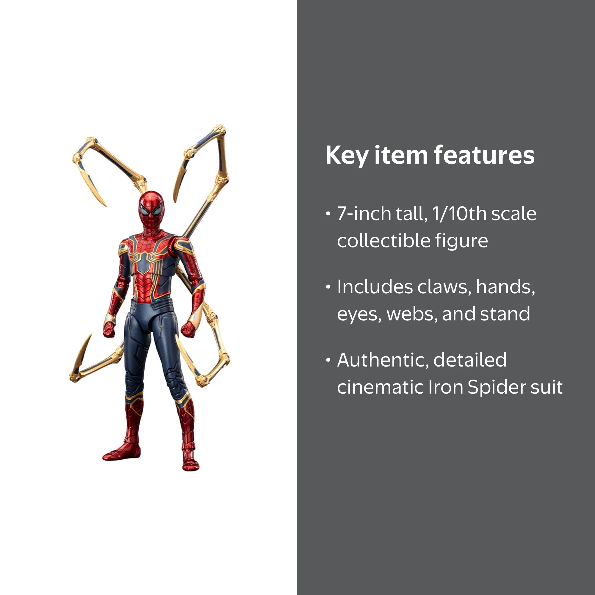 ZD Toys 1/10 Scale 7 in No Way Home Iron Spider Action Figure
