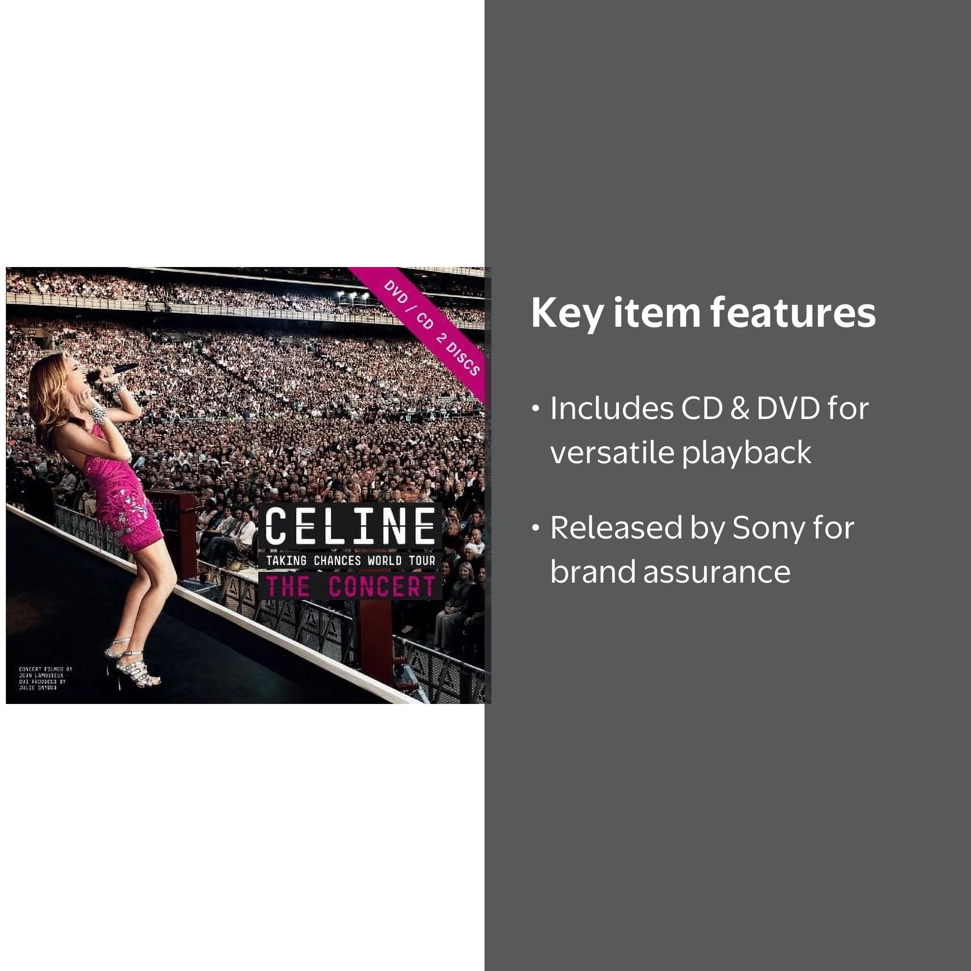 Celine Dion - Taking Chances World Tour: The Concert CD & DVD