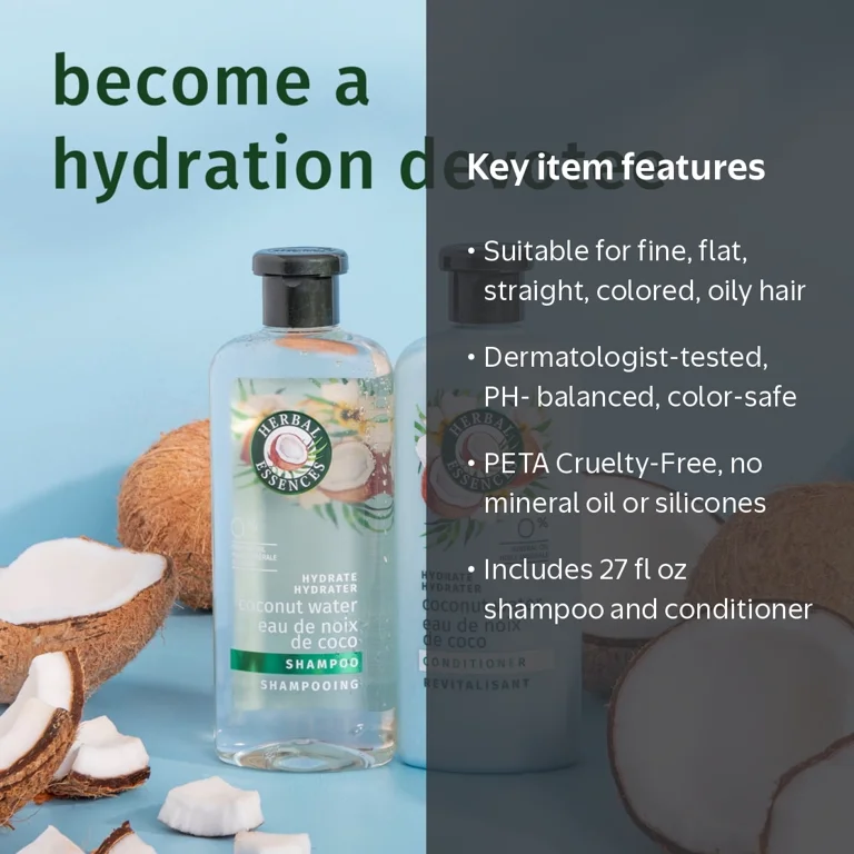 Herbal Essences Moisturizing Shampoo and Conditioner Set, Coconut