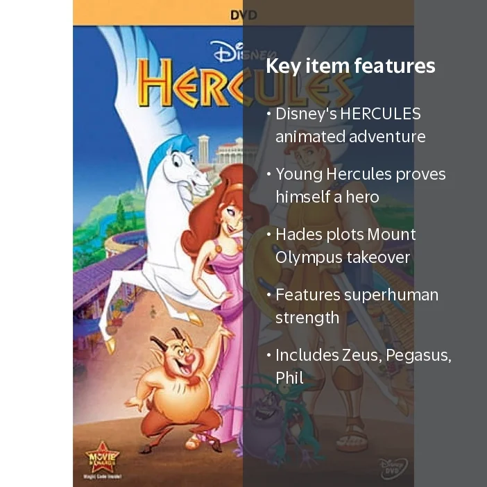 Disney Hercules 1997 DVD, Adventure Animated, Rated G - Walmart.com