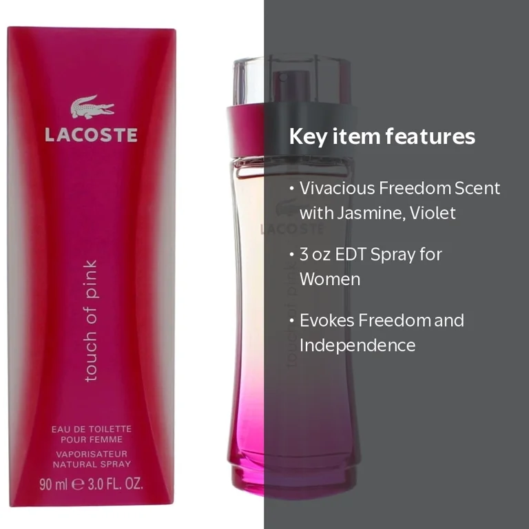 Lacoste, Touch of Pink by Lacoste, 3 oz EDT Spray for Women