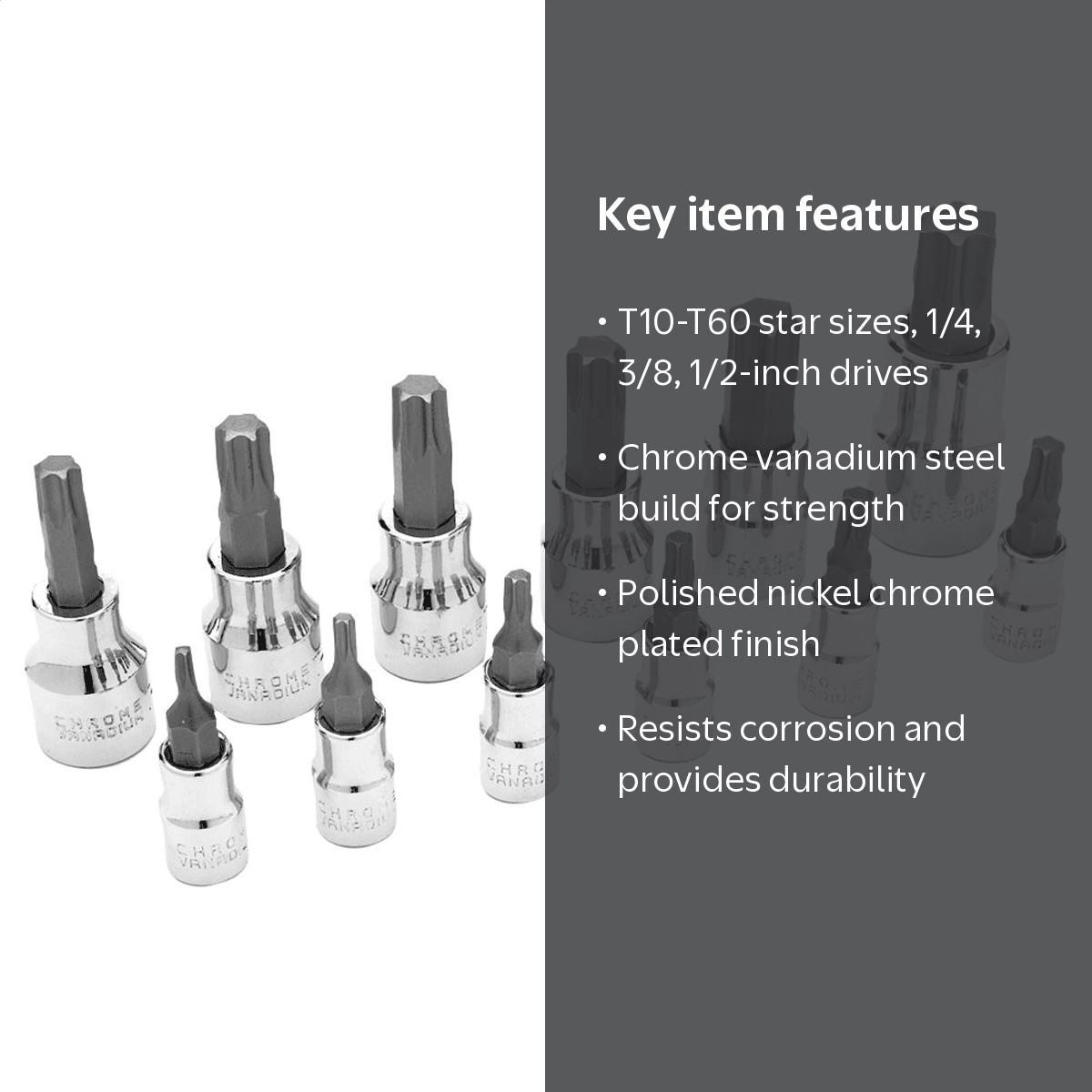 Performance Tool W38802 Star Bit Socket Set, 12-Piece - Walmart.com