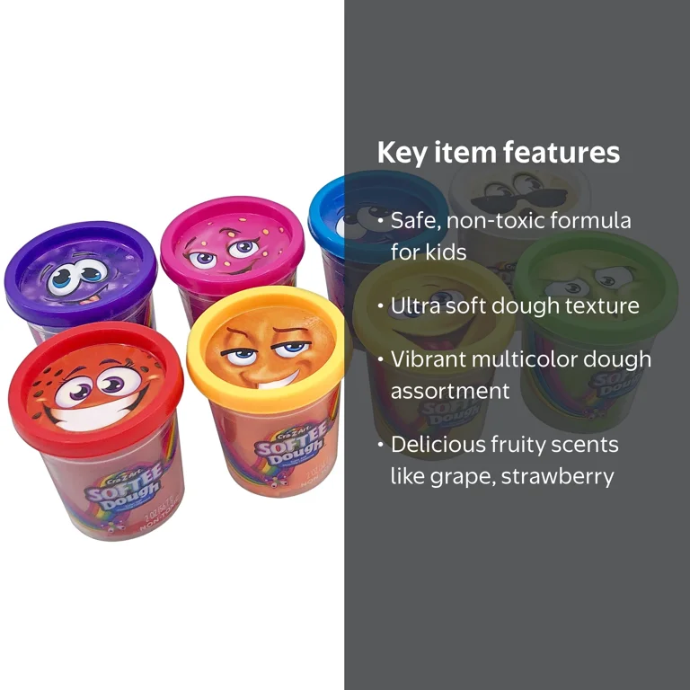 コラボセット❣️ 【新品・未開封】ルビーセル シルキークレンザー ＆カモミール石鹸 Cra-Z-Art Softee Dough Scentz, 2oz Scented Multicolor 8 Pack
