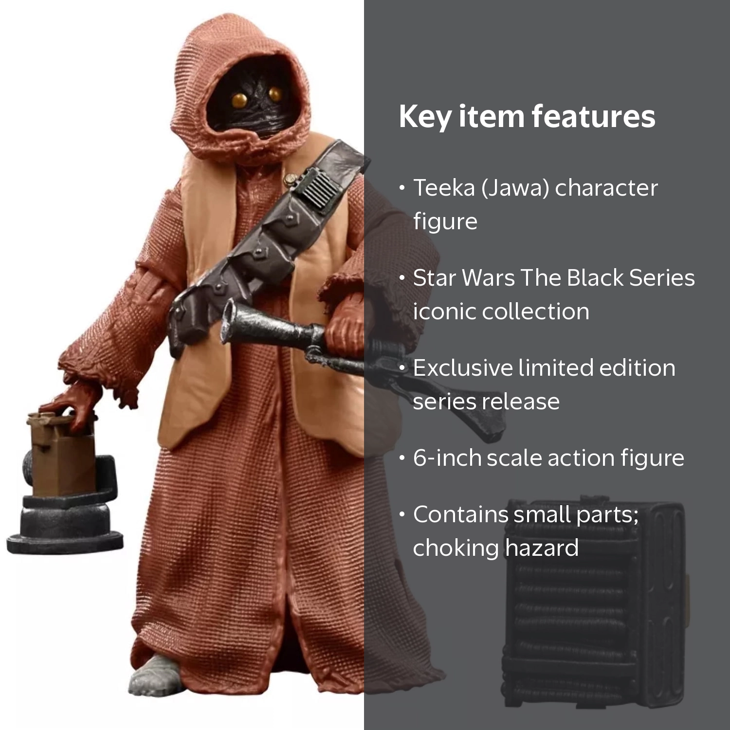 Star Wars, Black Series Teeka (Jawa), 6 Inch Action Figure, Brown
