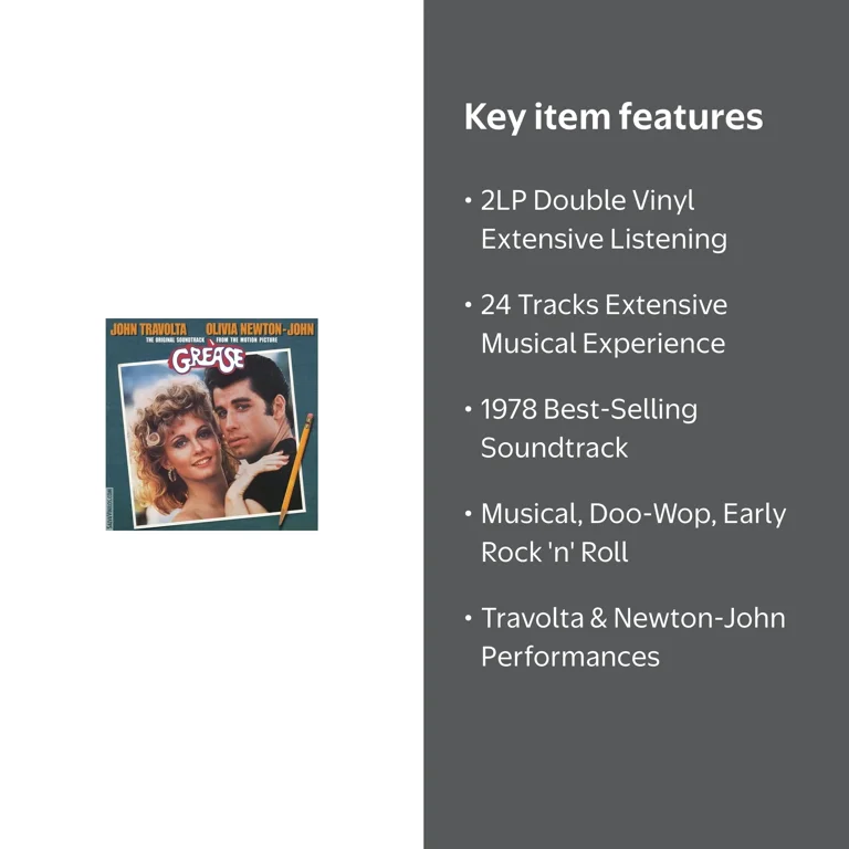 Polydor / Umgd, Soundtrack, Grease 2LP, Featuring John Travolta
