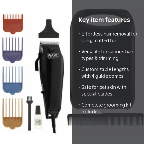 Wahl Pet Clipper Kit, Basic Series, 23 oz for short hair grooming