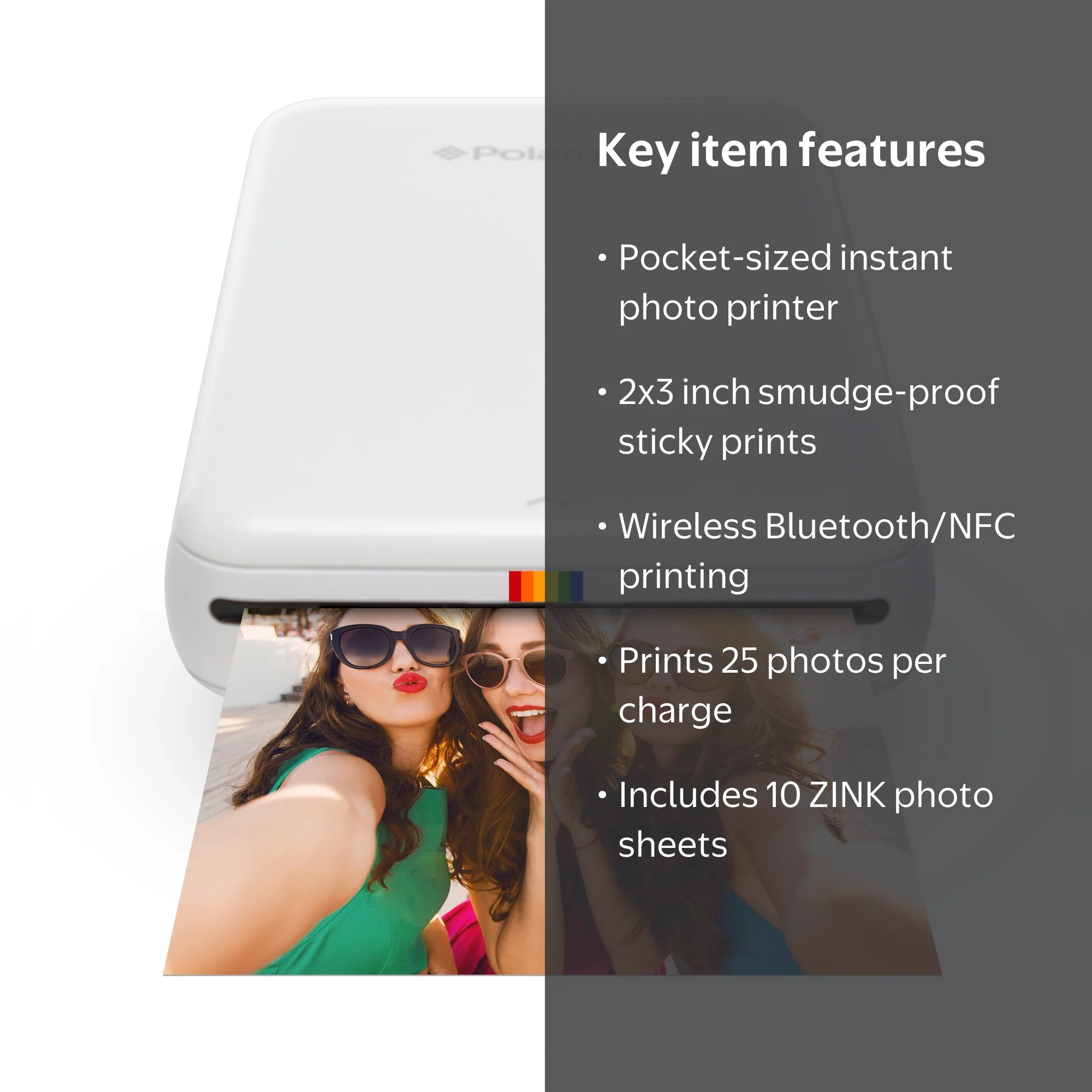 Polaroid ZIP Mobile Instant Photo Printer (White) - Walmart.com