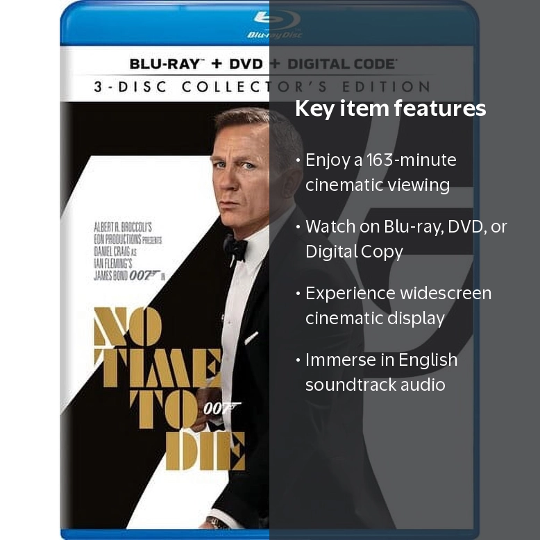 No Time to Die Collector's Edition - Blu-ray + DVD + Digital Copy