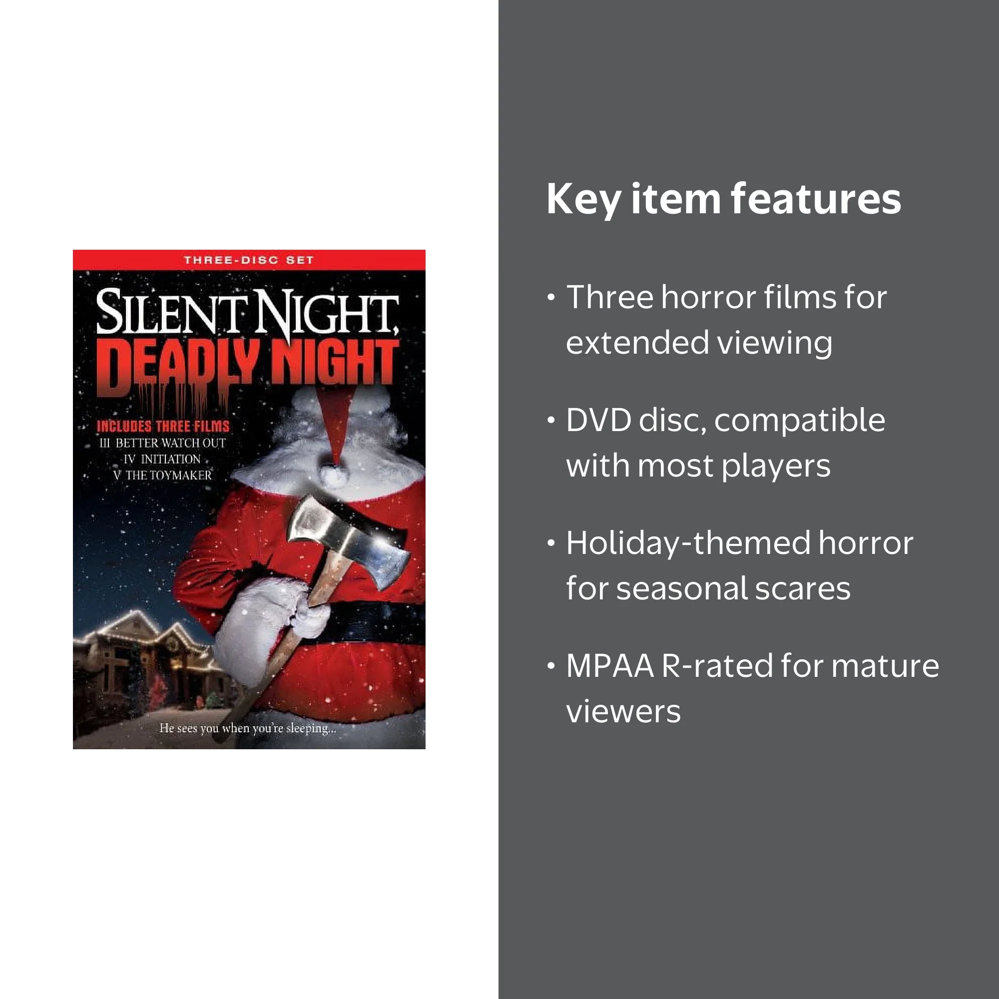 Silent Night Deadly Night (DVD) (Three-Disc Set) [1991] - Walmart.com