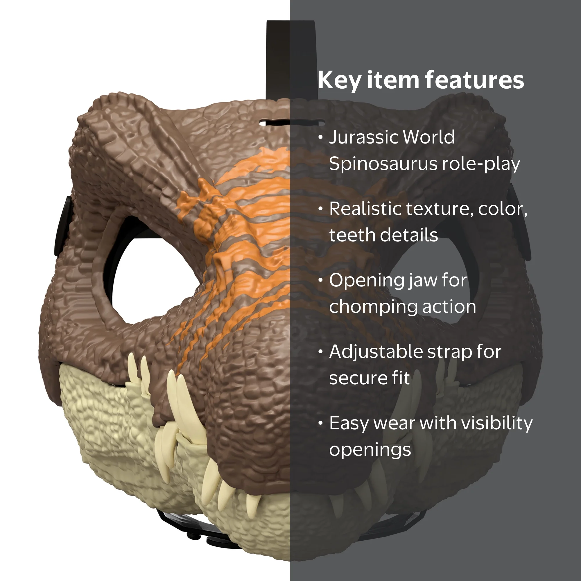 Free Shipping! Jurassic World Rebirth Spinosaurus Dinosaur Mask