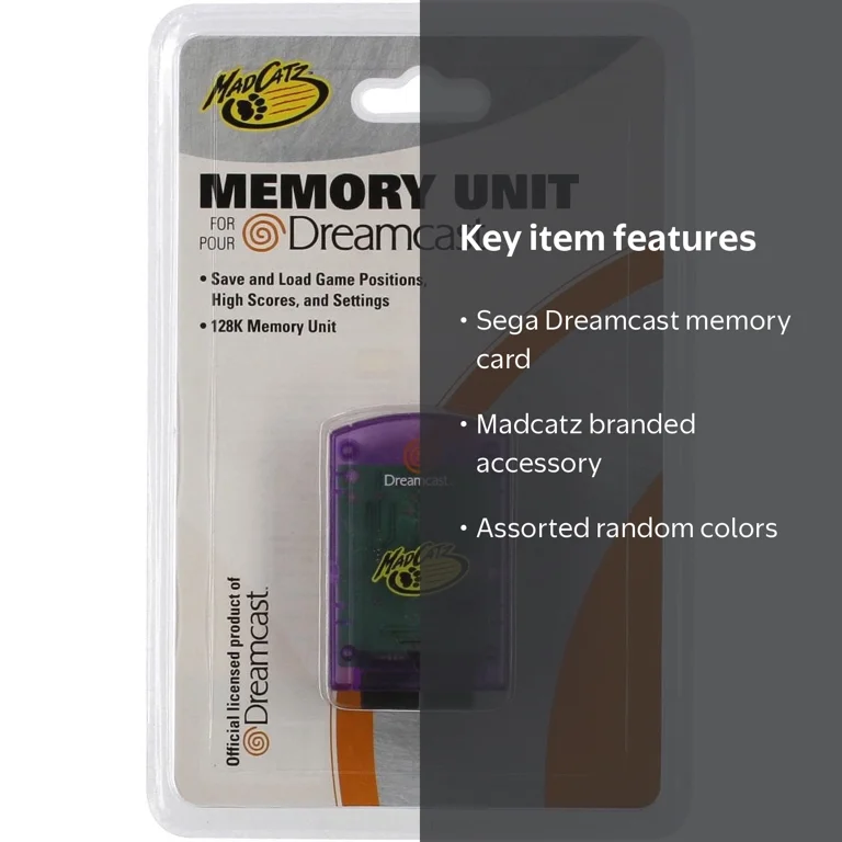 DC Memory Card Madcatz (Random Assorted Color) -Sega Dreamcast