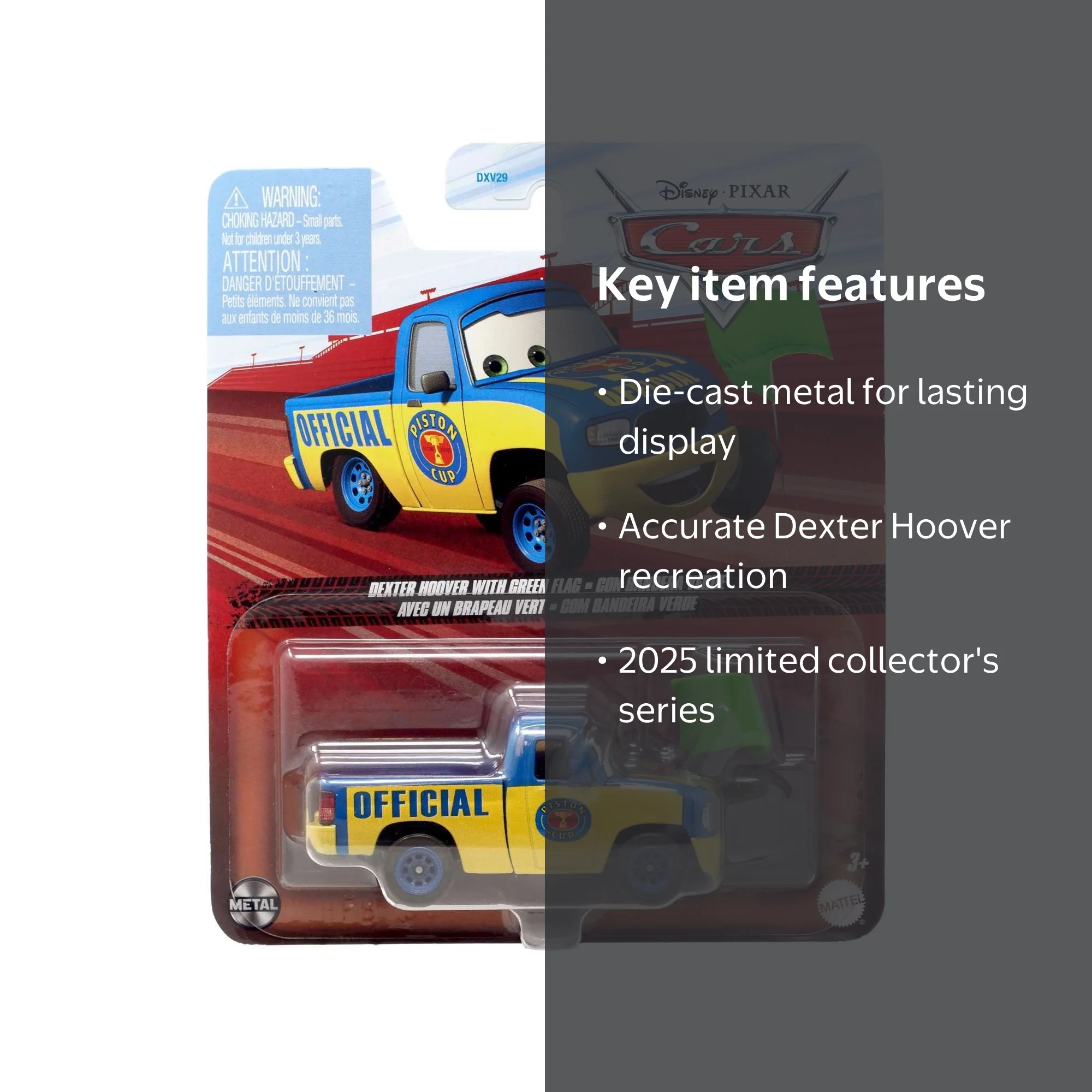 Disney Pixar Cars 2025 Dexter Hoover with Green Flag Metal Diecast