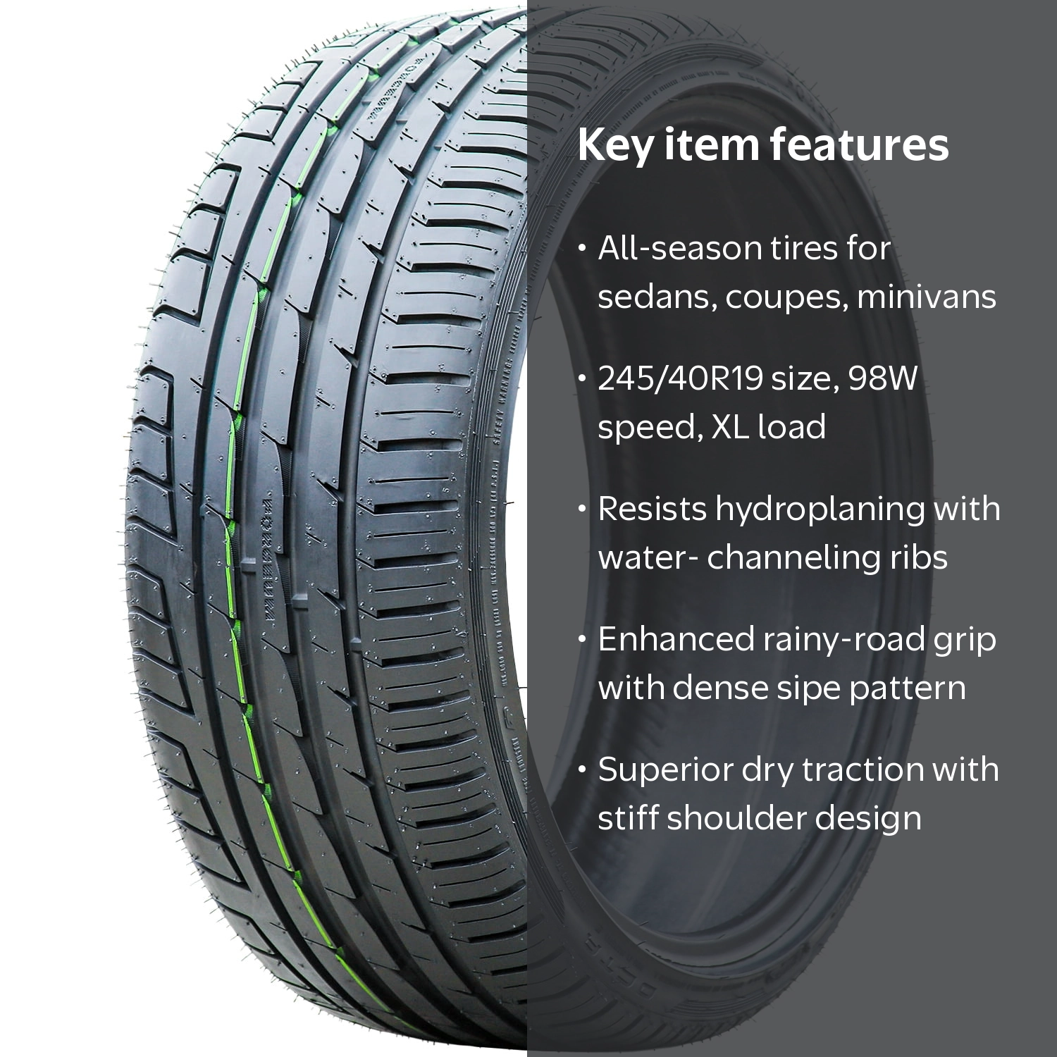 Forceum, All Season Tire, 245/40ZR19 98W XL, High Performance