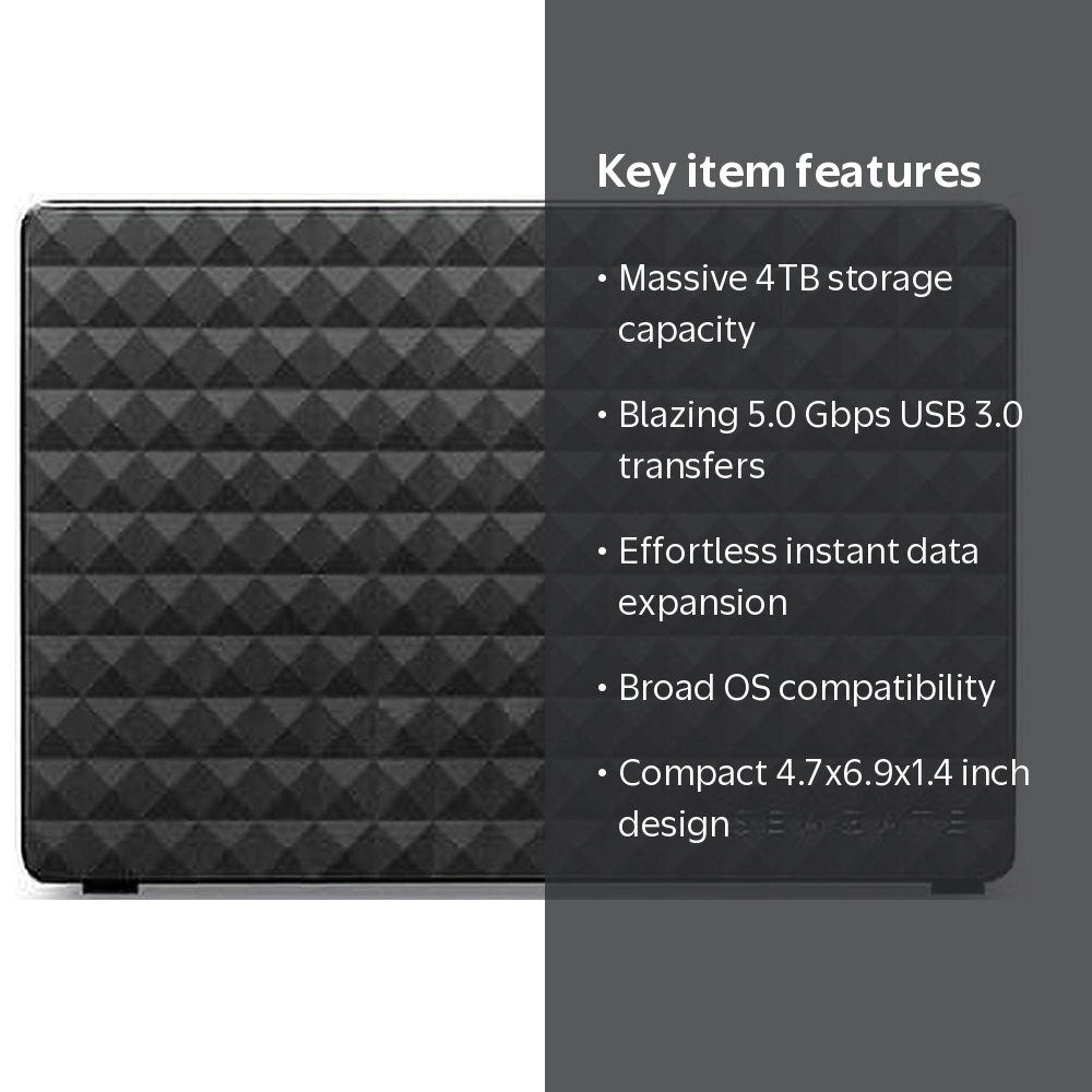 Seagate Expansion 4TB USB 3.0 Desktop External Hard Drive