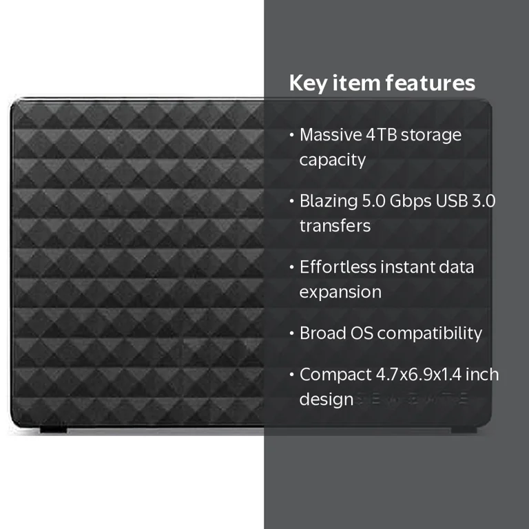 Seagate Expansion 4TB USB 3.0 Desktop External Hard Drive
