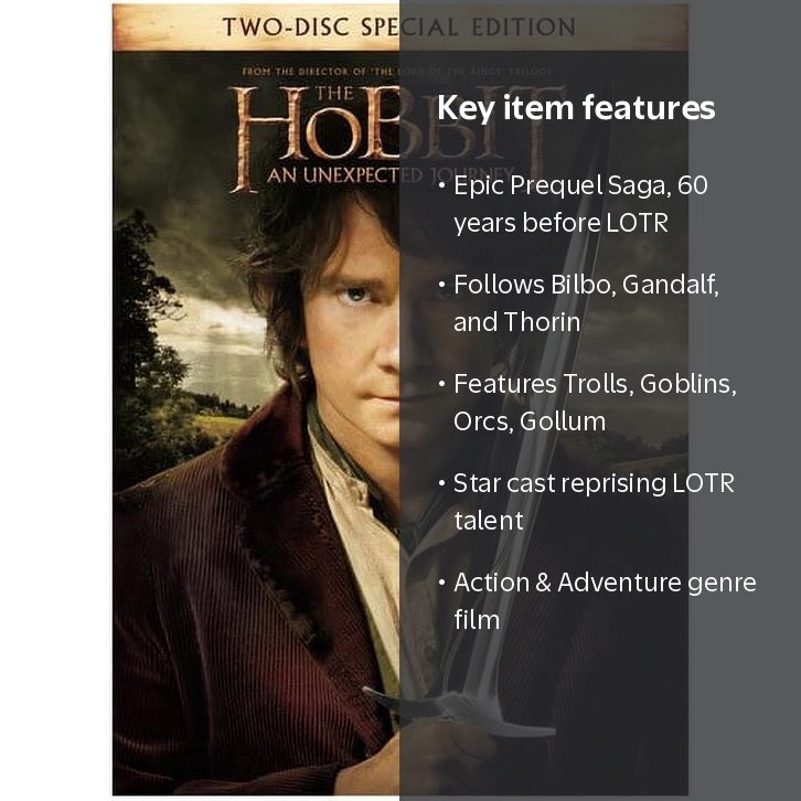 SDS, The Hobbit: An Unexpected Journey DVD, Special Edition