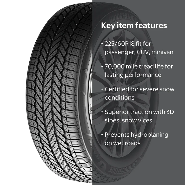 Bridgestone Weatherpeak All Weather 225/60R18 100H Passenger Tire
