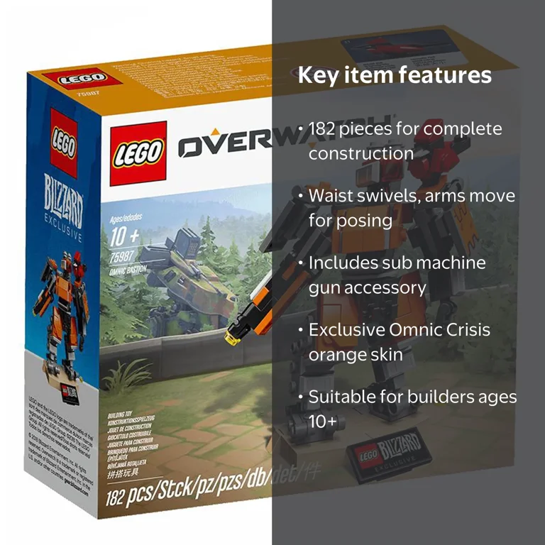 Bastion Overwatch LEGO Omnic Crisis Skin 182-Piece Set - Walmart.com