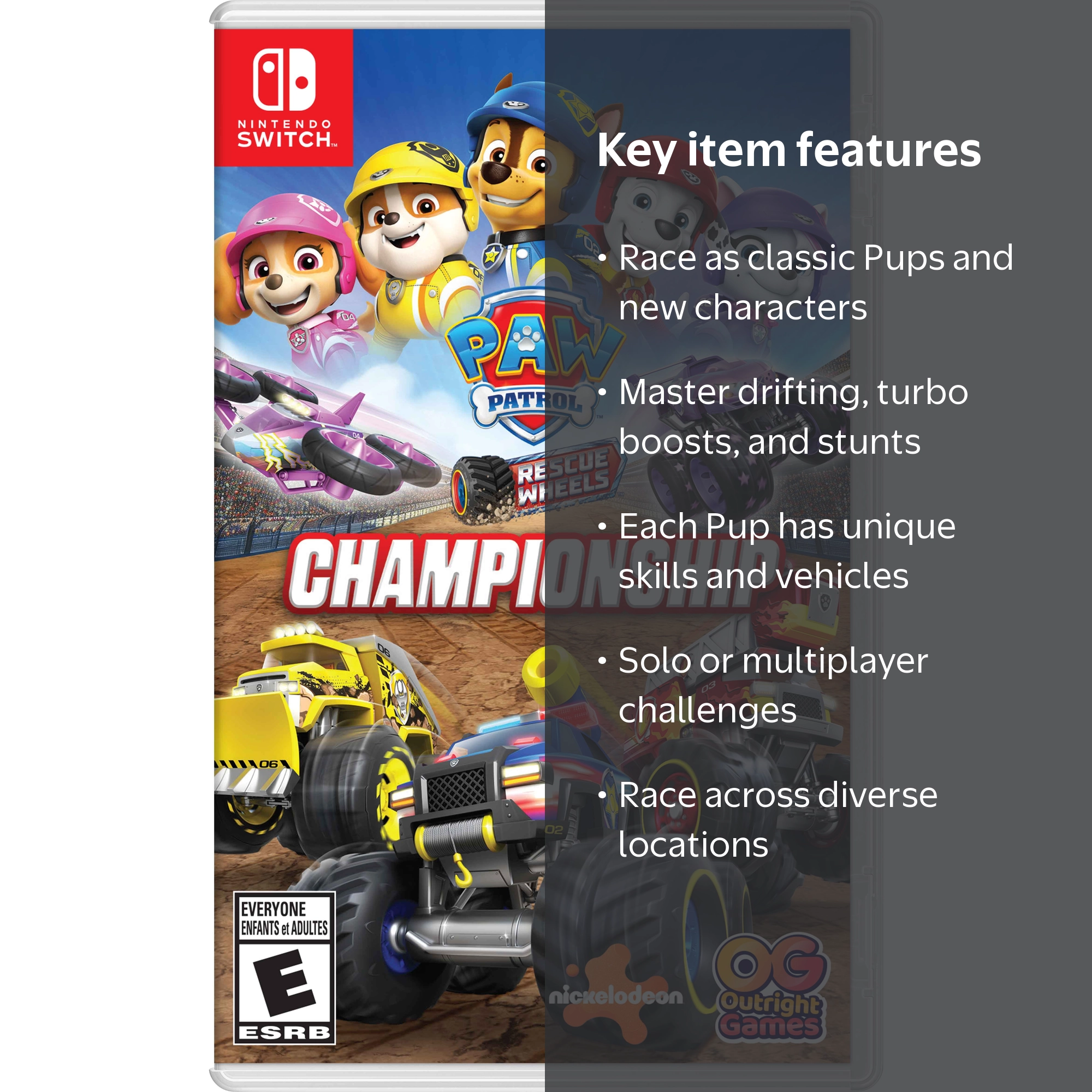 PAW Patrol Rescue Wheels: Championship, Nintendo Switch - Walmart.com