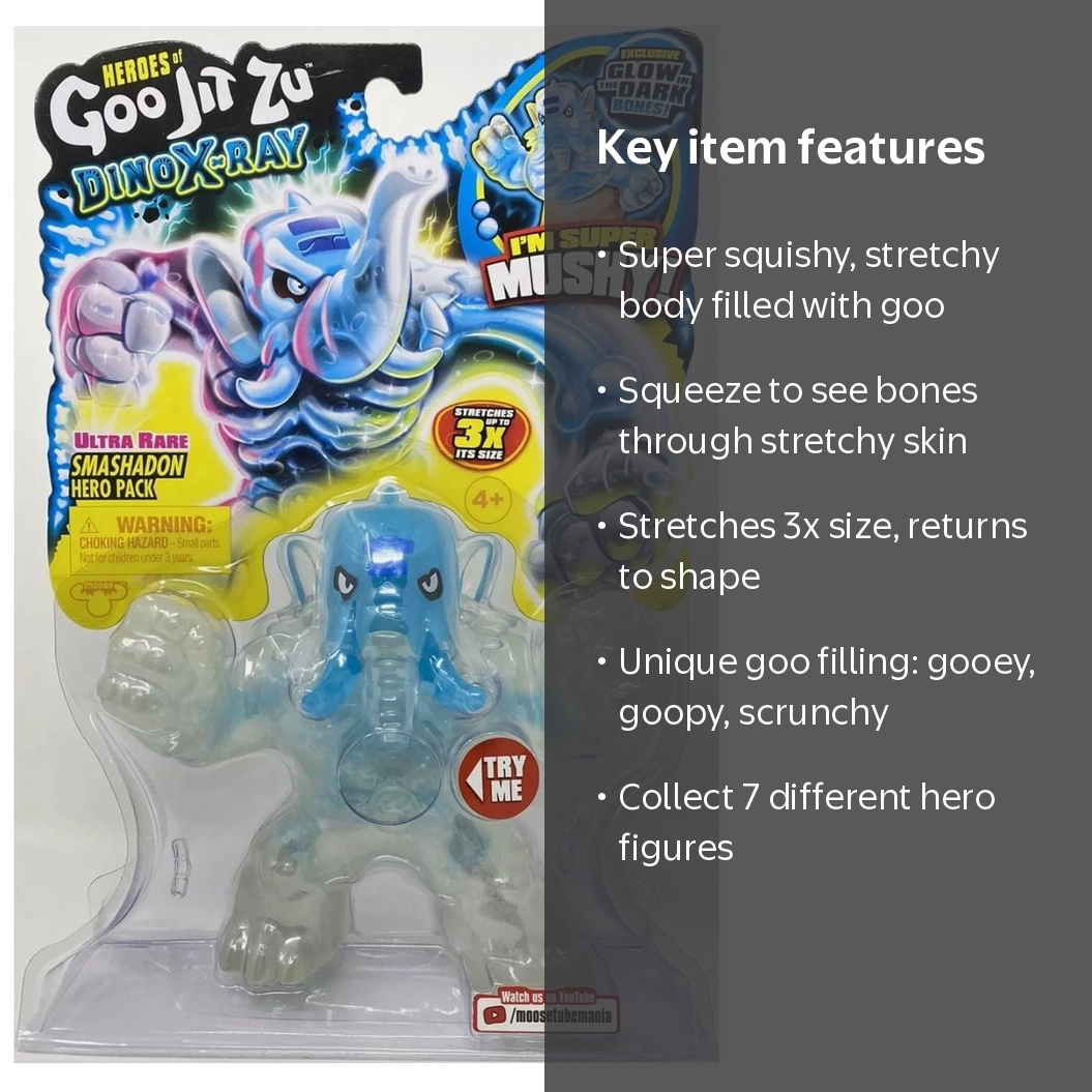 Moose, Heroes of Goo Jit Zu Dino X-Ray Hero Pack, 9.7 oz