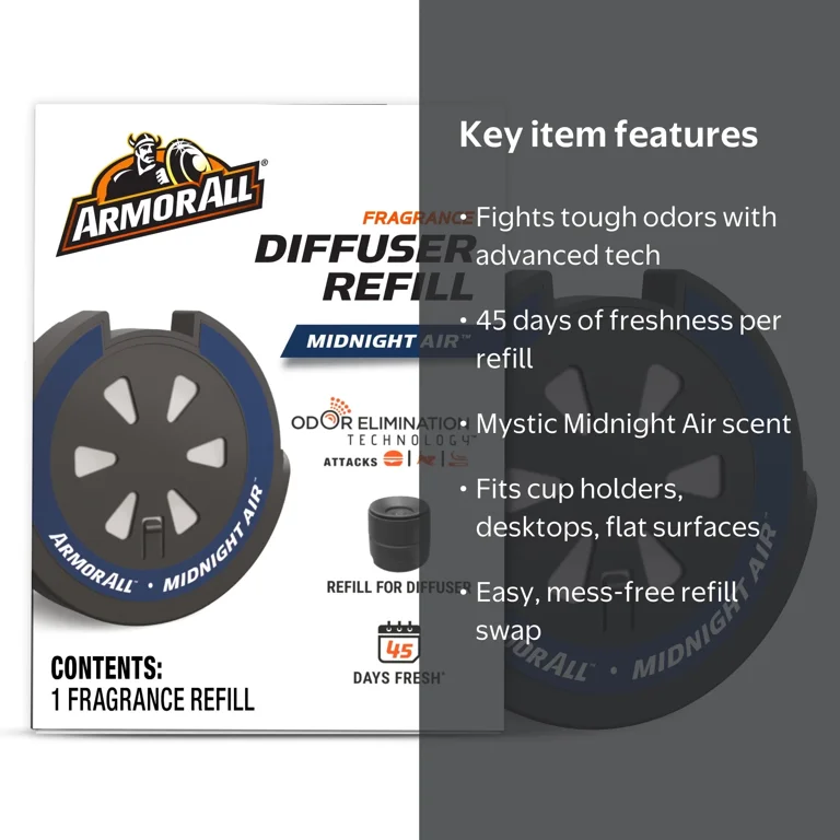 Armor All Fragrance Diffuser Refill, Midnight Air Scent Car Air