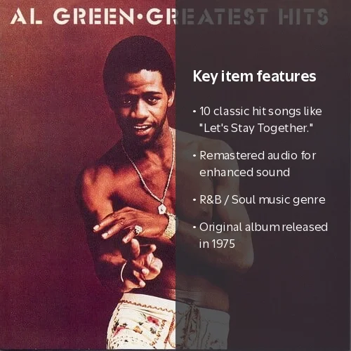 Al Green - Greatest Hits - Music & Performance - CD - Walmart.com