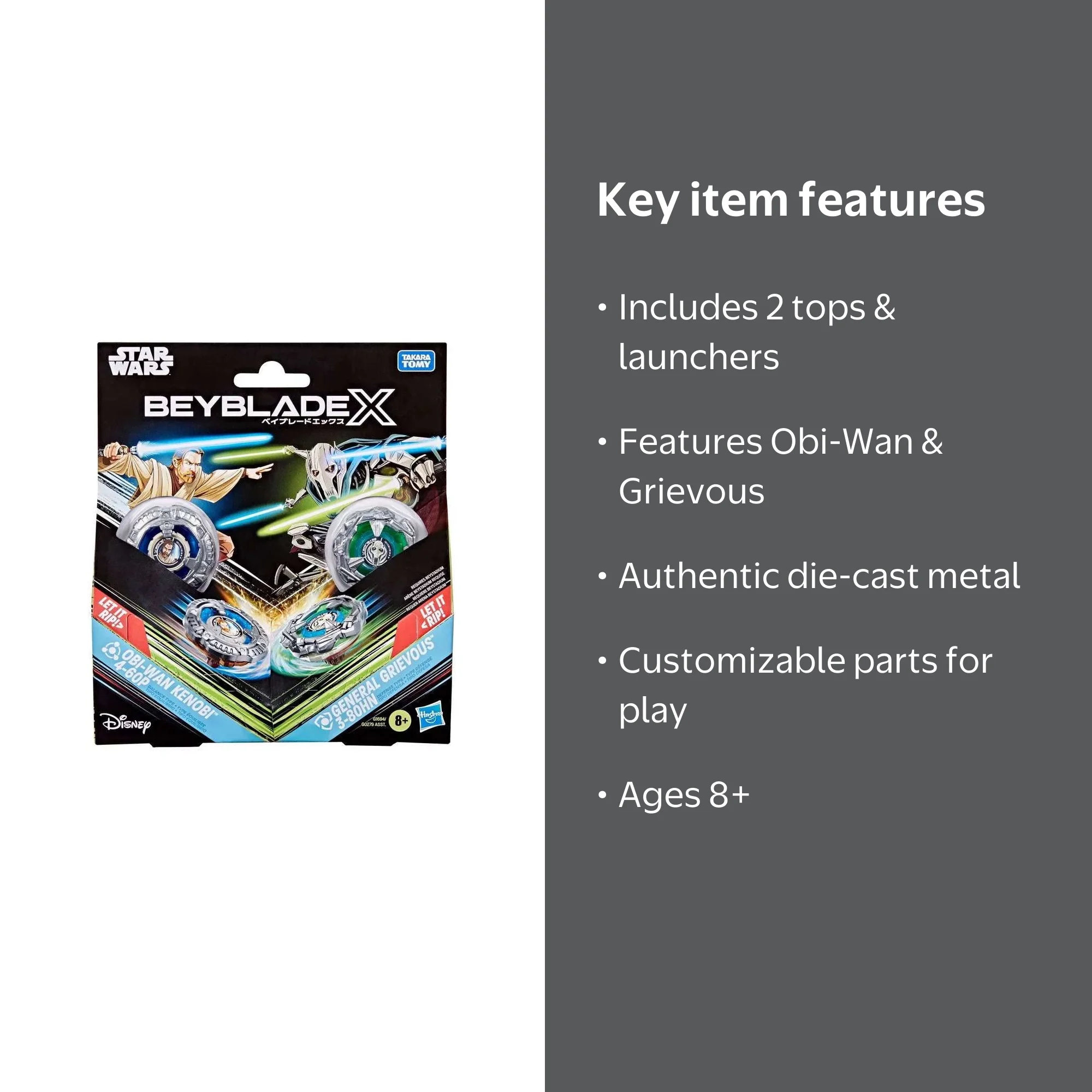 Show and Tell 4枚セット Beyblade X Star Wars Obi-Wan Kenobi & General Grievous Multi-Pack