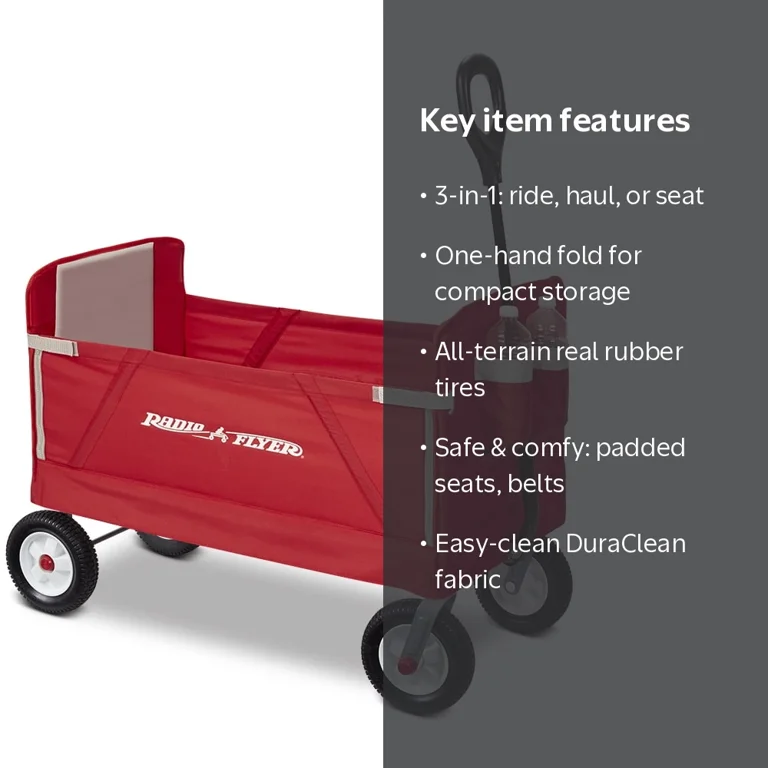 Radio Flyer, All Terrain Off-Road EZ Fold Wagon, Red - Walmart.com