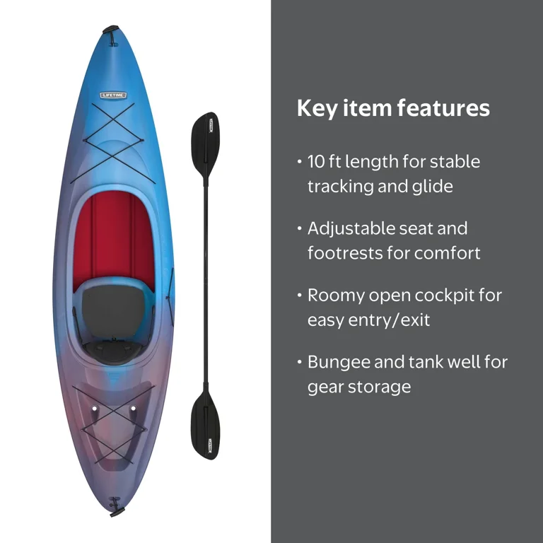 Lifetime Charger 10 ft Sit-Inside Kayak with Paddle, Galaxy Fusion