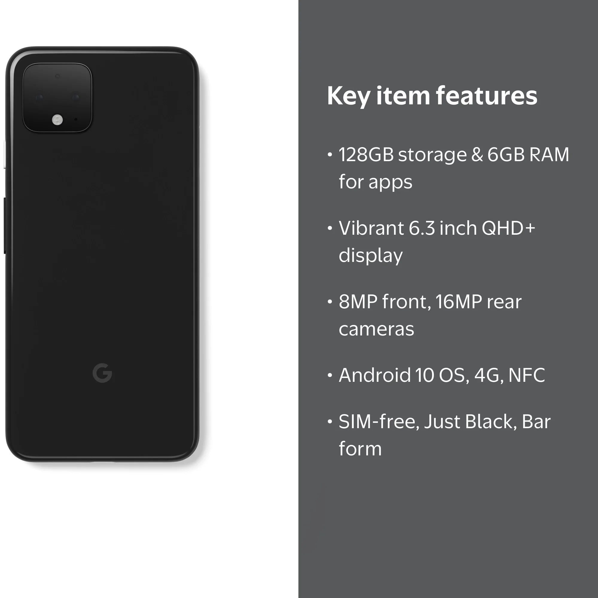Google Pixel 4 XL Black 128 GB, Unlocked - Walmart.com