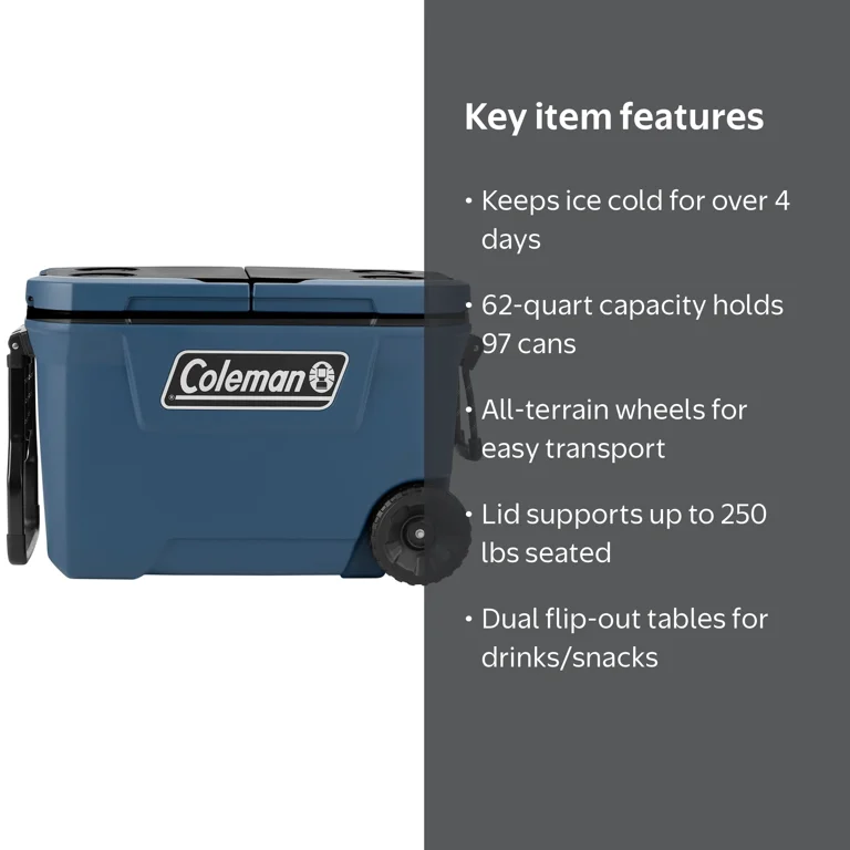 Coleman Flex 'N Go 62 QT Cooler, Large Portable Cooler for Camping