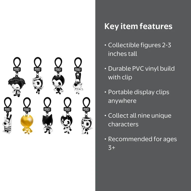 PhatMojo Bendy & the Ink Machine Collector Clips 2-3 inch Figures