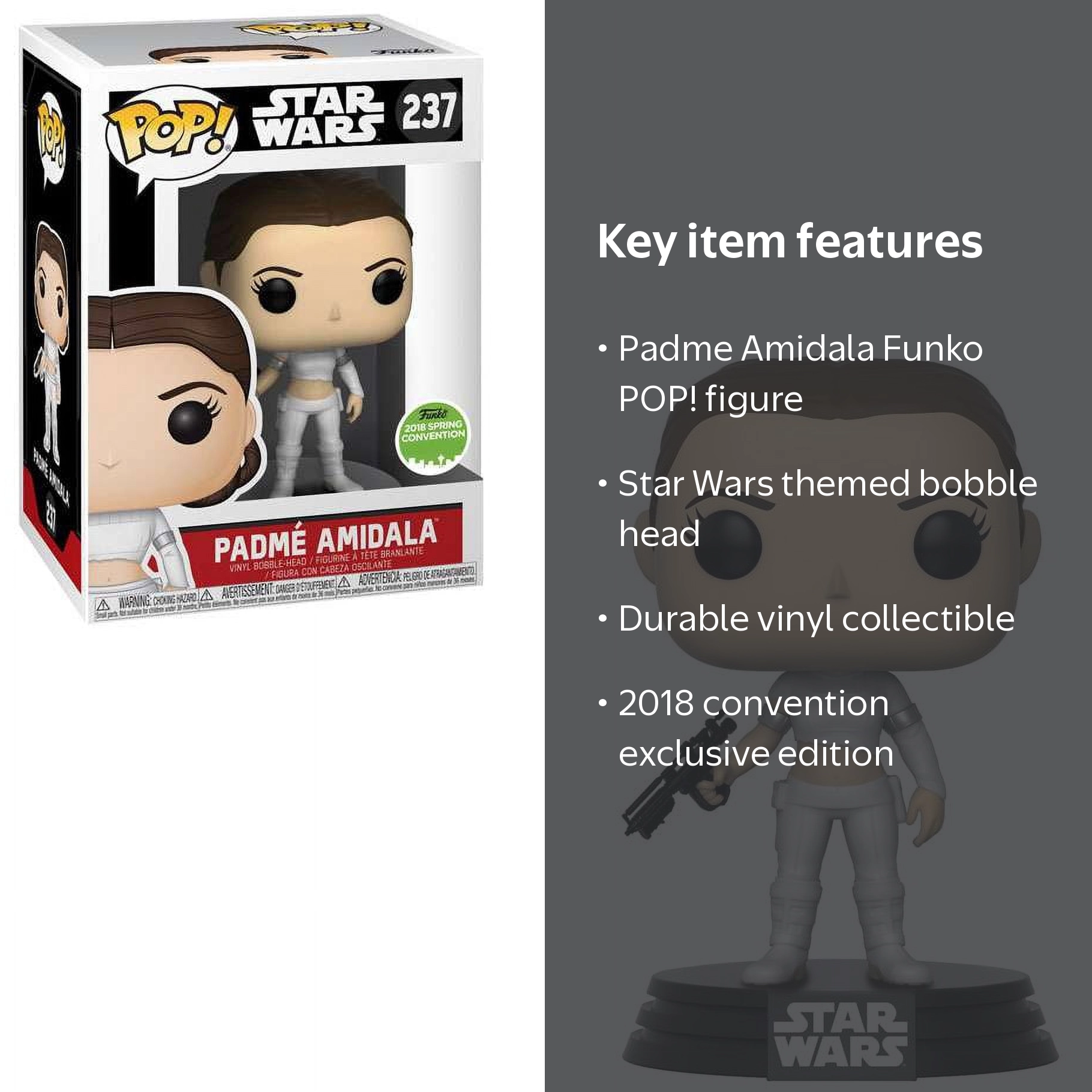 Exclusive Funko POP! Star Wars Bobblehead - Padme Amidala Vinyl